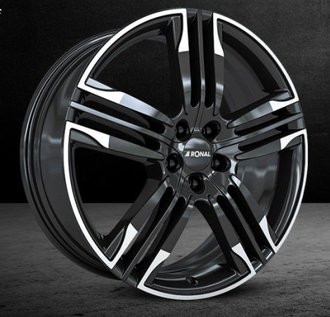 Ronal R58 JETBLACK-WHITERIM 10x22 5x112 ET21